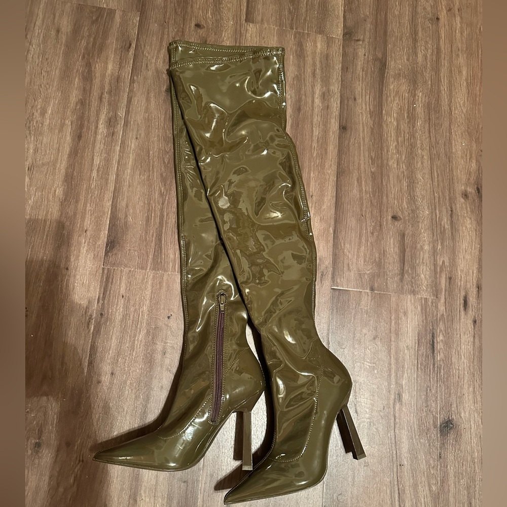 Aldo Olive Green Over-the-Knee Boots